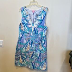 Lilly Pulitzer Blue Sailboat Dress-New, never worn